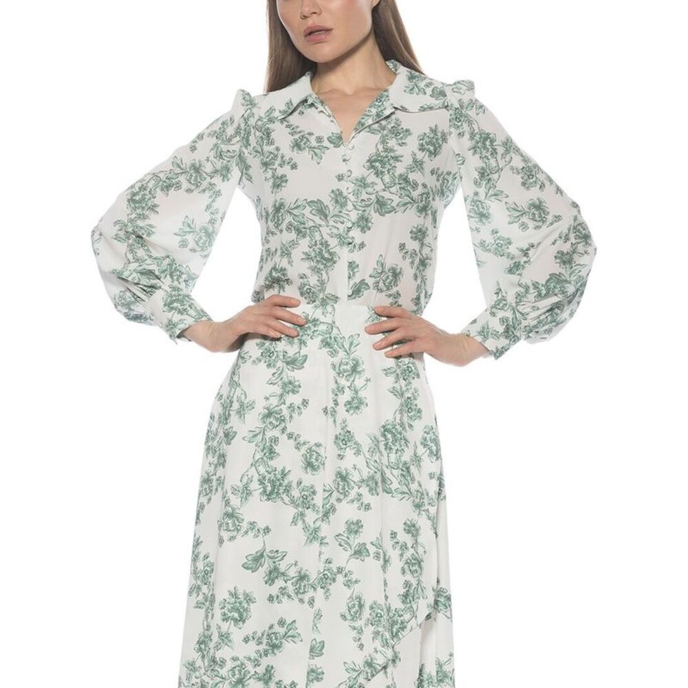 Alexia Admor Womens Rah Blouse, Green